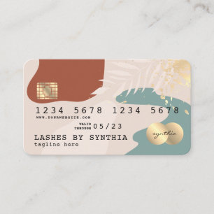 modern minimal abstract pastel business card