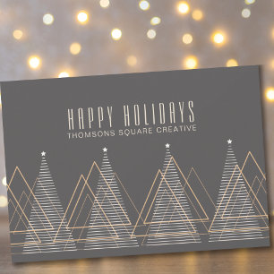 Modern Minimal Abstract Winter Christmas  Holiday Card