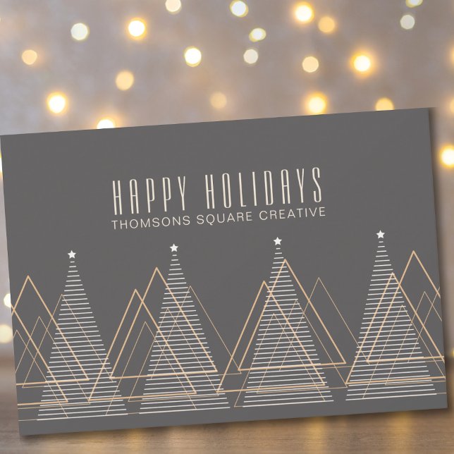 Modern Minimal Abstract Winter Christmas  Holiday Card (Creator Uploaded)