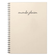 Modern Minimal Add Full Name Monogram on Cream