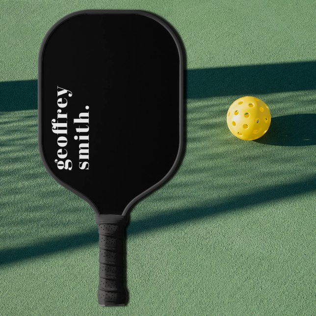Modern Minimal All Black Custom Name Pickleball Paddle (Creator Uploaded)