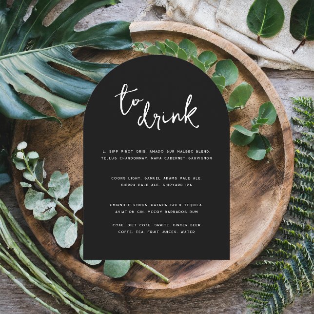 Modern Minimal | Arch Drink Menu Invitation (Creator Uploaded)