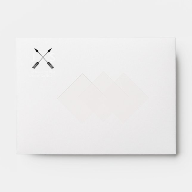 Modern & Minimal Arrow | Custom Address | Wedding Envelopes (Front)