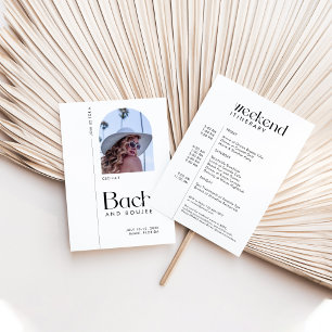 Modern Minimal "Bach & Boujee" Bachelorette Invitation