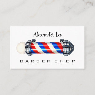 Modern Minimal Barber Shop Business Card Design
