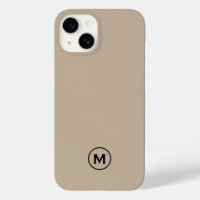 Modern Minimal Beige Monogram