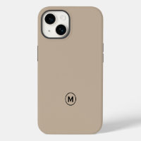 Modern Minimal Beige Monogram
