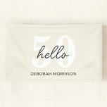 Modern Minimal Beige typography 50th birthday Banner<br><div class="desc">Celebrate in style with a modern minimal birthday banner! Featuring sleek typography and a neutral palette,  it’s the perfect elegant touch for any milestone event.</div>