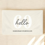 Modern Minimal Beige typography 60th birthday Banner<br><div class="desc">Celebrate in style with a modern minimal 60th birthday banner! Featuring sleek typography and a neutral palette,  it’s the perfect elegant touch for any milestone event.</div>