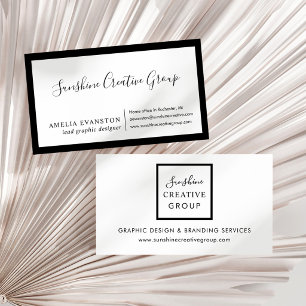 Modern Minimal Black and White Business Card
