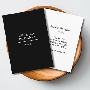 Modern Minimal Black and White – Clean Bold Business Card