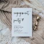 Modern Minimal Black And White Engagement Party  Invitation<br><div class="desc">Modern Minimal Black And White Engagement Party Invitation</div>