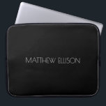 Modern Minimal Black And White Laptop Sleeve<br><div class="desc">Modern Minimal Black And White Laptop Sleeve</div>