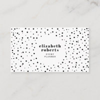 Modern minimal black and white polka dots pattern