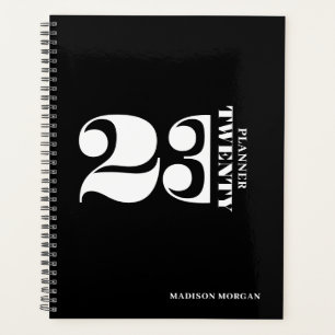 Modern Minimal Black and White Typography Planner