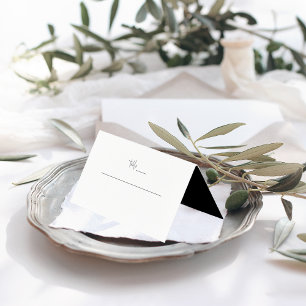 Modern Minimal   Black and White Wedding Business Card