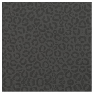 Modern Minimal Black Leopard Print Fabric