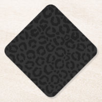 Modern Minimal Black Leopard Print