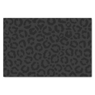 Modern Minimal Black Leopard Print Tissue Paper
