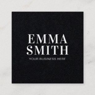 Modern Minimal Black Square Business Card