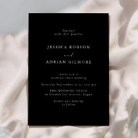 Modern Minimal Black Wedding