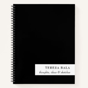 Modern Minimal Black & White Design Notebook