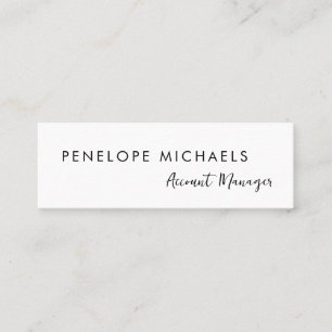 Modern Minimal Black White QR Code Professional Mini Business Card