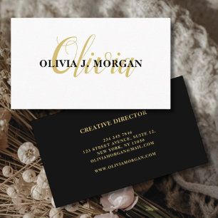 Modern minimal black white website professional business card