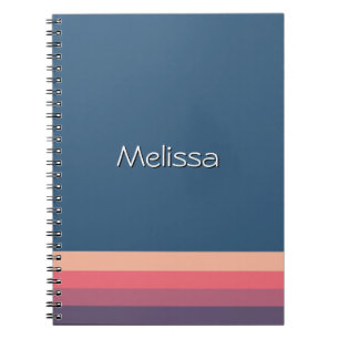 Modern Minimal Blue Spiral Photo Notebook
