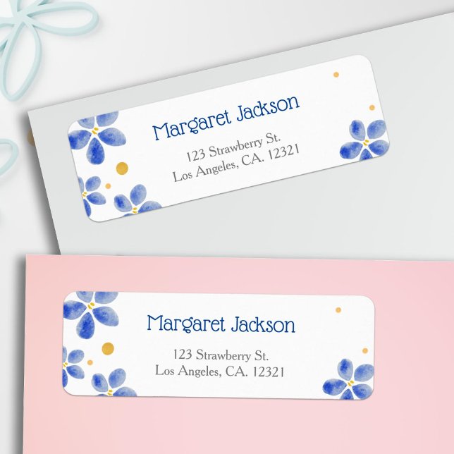 Modern Minimal Blue Watercolor Floral Stylish (Creator Uploaded)