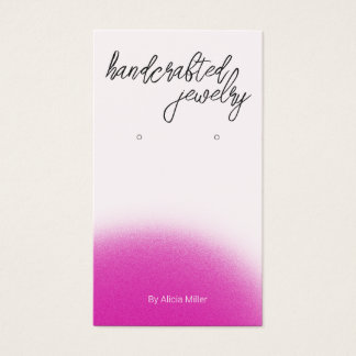 Modern Minimal Blur Pink Earrings Display Card