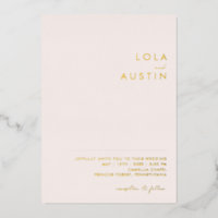 Modern Minimal Blush And Gold Casual Wedding Real