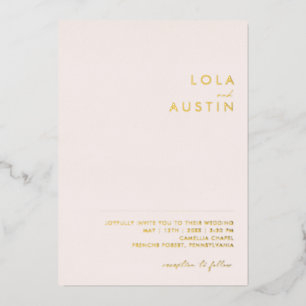 Modern Minimal Blush And Gold Casual Wedding Real