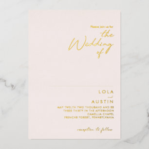 Modern Minimal Blush And Gold The Wedding Of Real