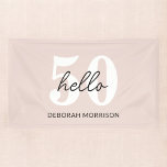 Modern Minimal Blush Pink Typography 50th birthday Banner<br><div class="desc">Celebrate in style with a modern minimal 50th birthday banner! Featuring sleek typography and a neutral palette,  it’s the perfect elegant touch for any milestone event.</div>