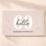 Modern Minimal Blush Pink Typography 60th birthday Banner<br><div class="desc">Celebrate in style with a modern minimal 60th birthday banner! Featuring sleek typography and a neutral palette,  it’s the perfect elegant touch for any milestone event.</div>