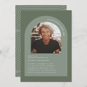 Modern minimal bohemian sage green geometric photo