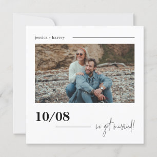 Modern Minimal Boho Photo Elopement Announcement