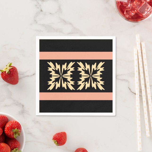 Modern Minimal Bold Art Leaves Napkin (Insitu)