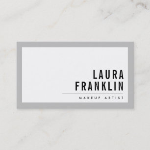 MODERN MINIMAL bold name soft grey black Business Card
