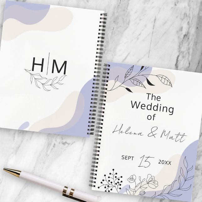 Modern Minimal Botanical Art Wedding Guest Book (Creator Uploaded)