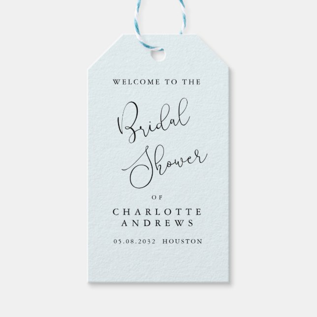 Modern, minimal Bridal Shower Gift Tags (Front)
