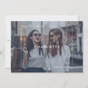 Modern Minimal Bridesmaid Proposal Full Photo Announcement