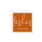 Modern Minimal Burnt Orange Script Beauty Lashes