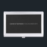 MODERN & MINIMAL Business Card Holder<br><div class="desc">Coordinates with the MODERN & MINIMAL No. 4 Business Card Template by 1201AM. A simple and classic personalised card case. Great for gifts or office necessities. © 1201AM CREATIVE</div>