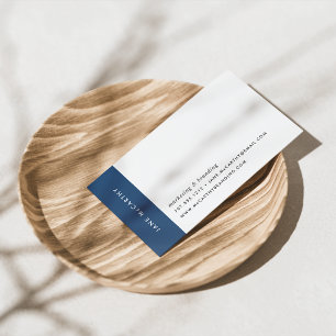 Modern Minimal Business Cards   Cobalt