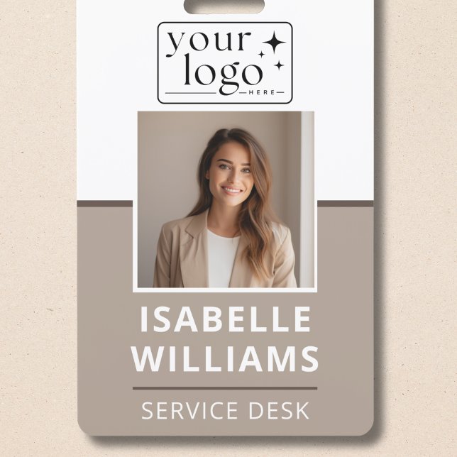 Modern Minimal Business Employee  ID Badge (Modern Minimal Business Employee ID Badge)