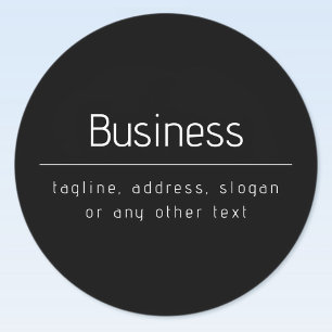 Modern Minimal Business Name & other Info   Black