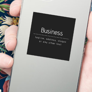 Modern Minimal Business Name & other Info Black