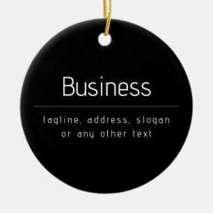 Modern Minimal Business Name & other Info   Black Ceramic Tree Decoration